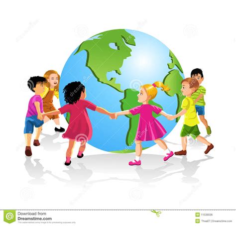 Children Of The World Holding Hands Stock Vector - Illustration of ...