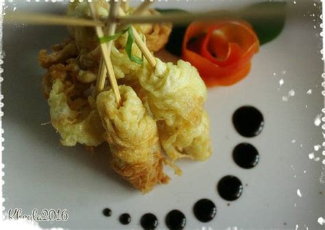 Mulai dari kue cubit, cilok hingga cireng. Resep Sate Telur Gulung Jajanan Sd (nostalgia masa kecil ...