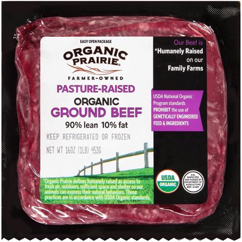Organic Prairie Lean Ground Beef 90 Lean 10 Fat 16 Oz Shipt