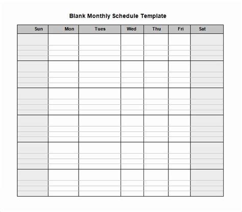 Monthly Staff Schedule Template Best Of Blank Schedule Template 6