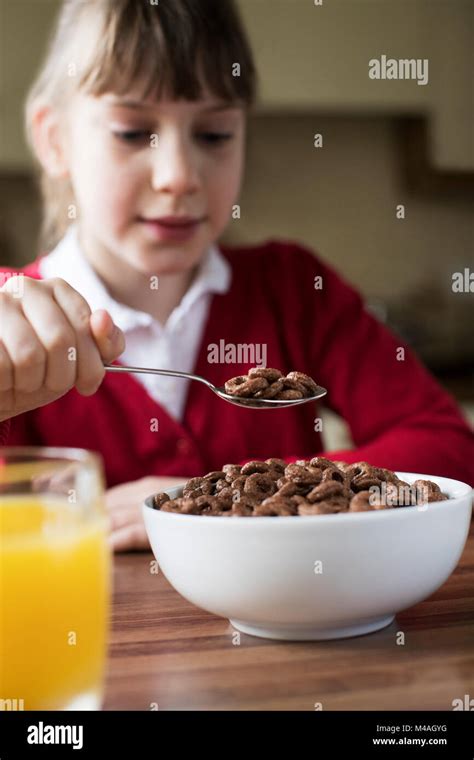 Children Eating Breakfast Cereal Hi Res Stock Photography And Images