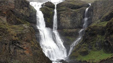 Waterfall Sounds Gufu Waterfall Iceland Relaxation Study Sleep
