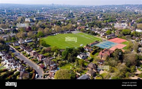 Download This Stock Image Aerial View Of Beckenham Cricket Club Taken