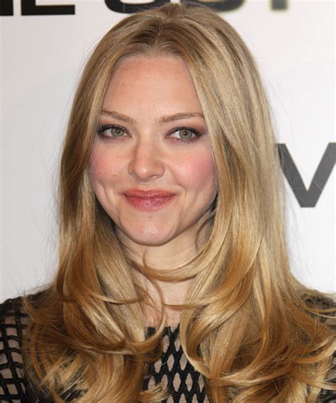 Amanda Seyfried Long Straight Formal Hairstyle Golden Blonde Hair Color