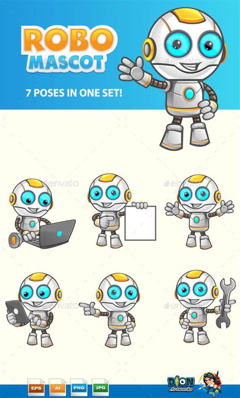 Robot Mascot Graphic Design Art Illustration Design Mascot