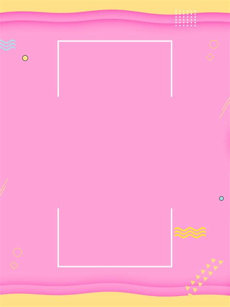 Pink Cute Irregular Geometric Border Background Pink Lovely