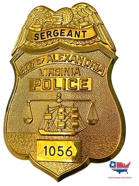 Alexandria Police Va Sgt Badge 1056