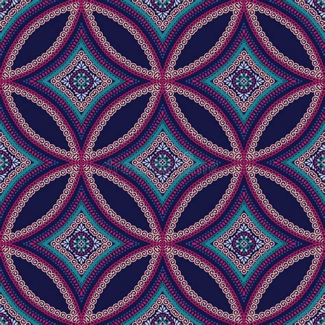 Intricate Mandala Pattern Tile Background Stock Vector Illustration