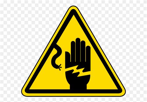 Graphic Royalty Free Electrical Shock Warning Label Electric Shock Hazard Sign Symbol Road