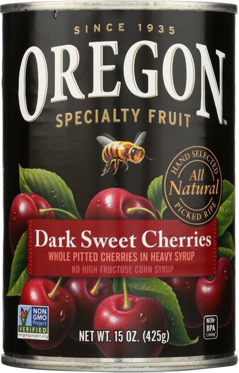 Oregon Pitted Dark Sweet Cherries In Heavy Syrup 15 Oz My Green Detox