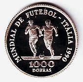Italien/italia/italy trikot player issue puma maglia/shirt/maillot xl. St. Thome & Principe 1000 Dobras Fussball WM 1990 in ...