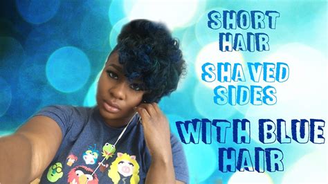 Short Hair With Shaved Sides Adding Blue Hair 💙 Tutorial