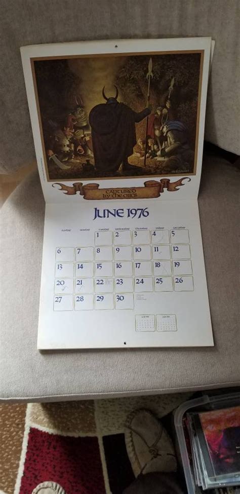 Jrr Tolkien 1976 Calendar Etsy