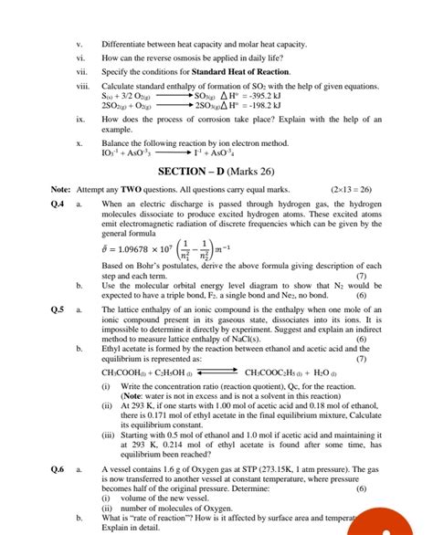 Fbise Class 11 Chemistry Paper Pattern And Scheme Of Studies Latest