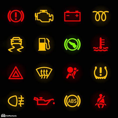 Warning Light Symbols On Dashboard