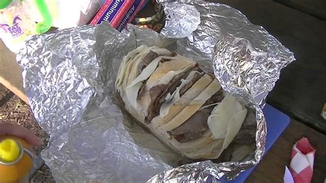 The pork will continue to cook after you take it out of the oven and the juices will redistribute within the meat carefully lift back the foil and transfer the meat to a cutting board and use a serrated knife to can i put pork tenderloin in a crock pot? Campfire Aluminum Foil Sandwiches! Roast Beef and Provolone. - YouTube