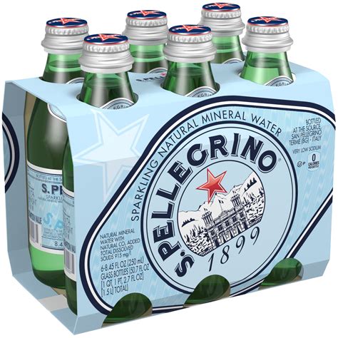 San Pellegrino Sparkling Water 6 Pack 8.45oz Bottles | Garden Grocer