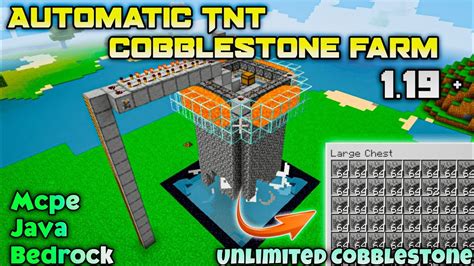 Fully Automatic COBBLESTONE Farm Minecraft 1 19 TNT COBBLESTONE