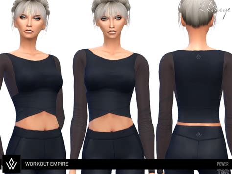 Power Cropped Top By Ekinege At Tsr Sims 4 Updates