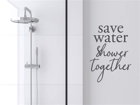 Save Water Shower Together Stack Bathroom Wall Decal