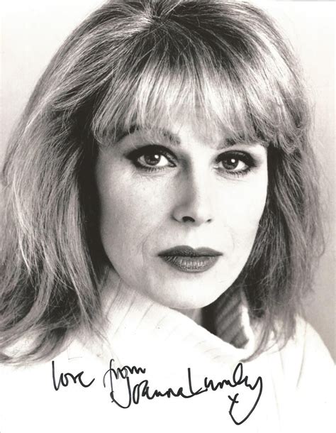 joanna lumley signed 10 x 8 b w photoshoot portrait photo from in person collection autographed