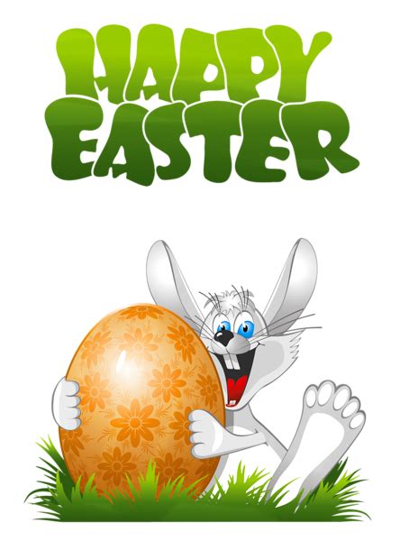 Happy Easter With Bunny Transparent Png Clipart Gallery Yopriceville