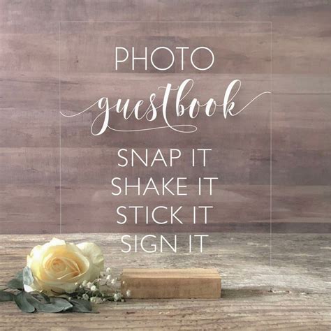 Photobooth Guestbook Sign Snap It Shake It Sign It Etsy Wedding