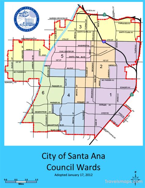 Map Of Santa Ana California Travelsmapscom