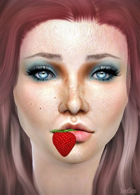Jenni Sims Strawberry Mouth • Sims 4 Downloads