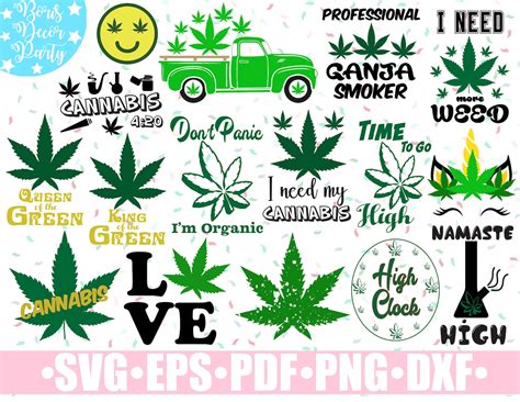 Weed Svg Cannabis Svg Files For Cricut Or Silhouette Etsy