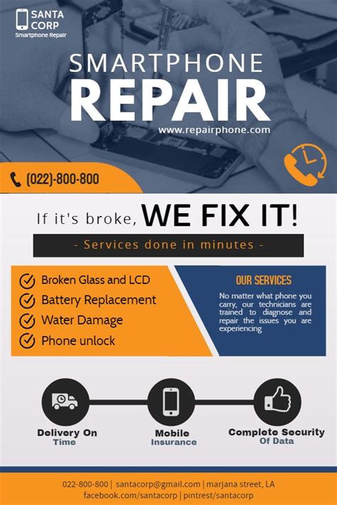 Phone Repair Shop Flyer Smartphone Repair Phone Repair Iphone Repair