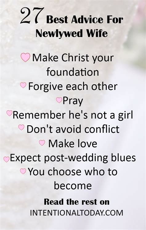 Competitive marriage advice for newlyweds quotations. 27 Things every newlywed wife needs to know. | Advice for ...