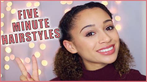 Curls don't always behave in the same way as straight hair once cut. 5 Minute Hairstyles for Curly-Haired Girls - YouTube