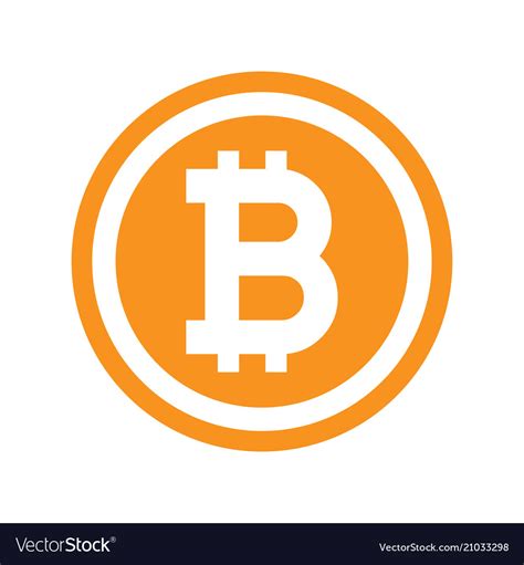 Bitcoin Symbol In Flat Design Royalty Free Vector Image
