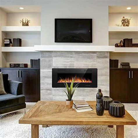 Ebern Designs Recessed Wall Mounted Electric Fireplace Wayfairca