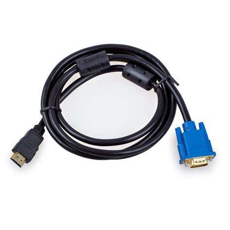 Well, you need a vga to hdmi converter. HDMI Gold Male To VGA HD-15 Male 15Pin Adapter Cable 6FT 1 ...