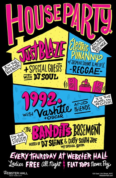 House party, in its concept and sense of humor, is a throwback to the adventure style games of the 80s and 90s you start the game walking in the door of a house party already in progress, and your. Webster Hall Presents: "House Party" Featuring Just Blaze ...