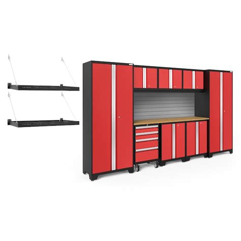 Newage Products 8 Cabinets Steel Garage Storage System In Deep Red 132