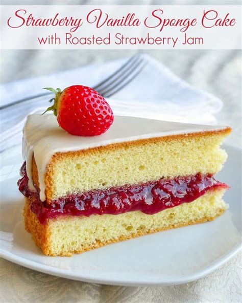 Strawberry Vanilla Sponge Cake Rock Recipes