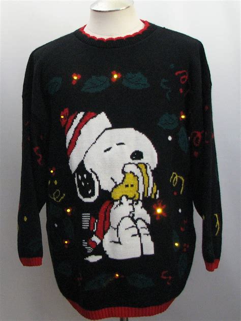 Whether you are intending to decorate for a new year party or halloween, these lighted christmas snoopy are vivacious enough to blend in more thrills to the party. 80's Vintage Snoopy Ugly Christmas Golden Amber Light-Up ...
