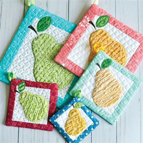 In The Hoop Chenille Fruit Hot Pads Embroidery Designs Machine