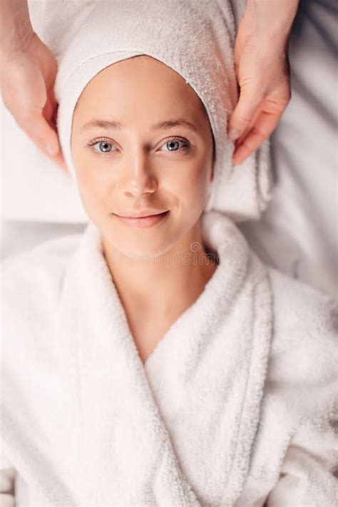 Girl Having Spa Facial Massage In Luxurious Beauty Salon Stock Image Image Of Massager