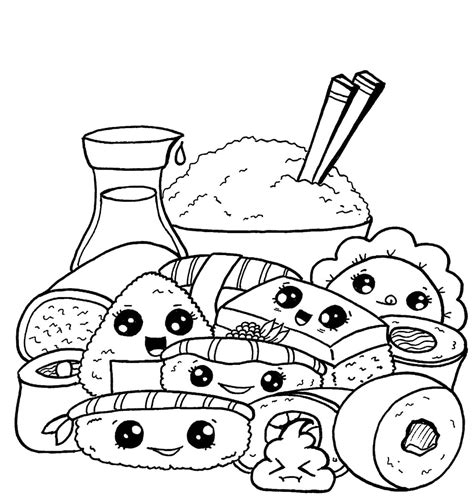Mejores Dibujos de Comida Kawaii 【GRATIS】