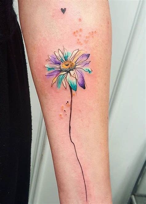 Simona Blanar Watercolor Flower Tattoo Eastern Europe