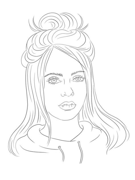 kolorowanka Billie Eilish | ladnekolorowanki.pl