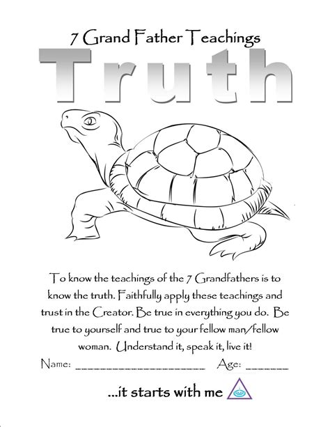 Truth Color Page Teachings Indigenous Education
