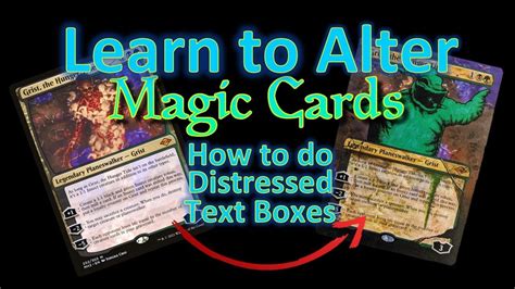 Mtg Altered Art Tutorial Fast And Easy Distressed Grist Textbox Cco