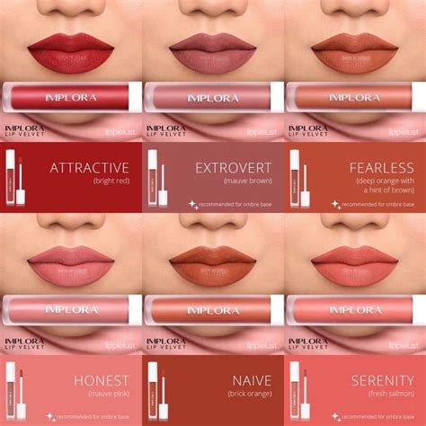 Jual IMPLORA Lip Velvet 4 6 Gram Lip Cream Lipstik Lipvelvet