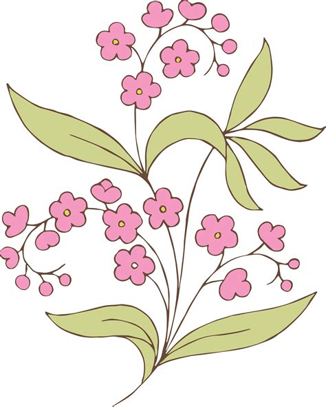 Free Stock Vector Vintage Pink Flower And Clip Art Images Oh So Nifty