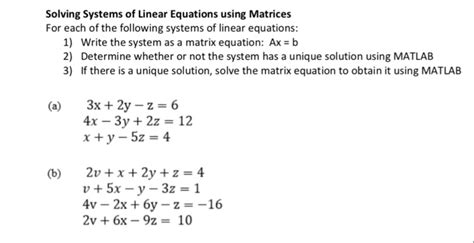 solved solving systems of linear equations using matrices